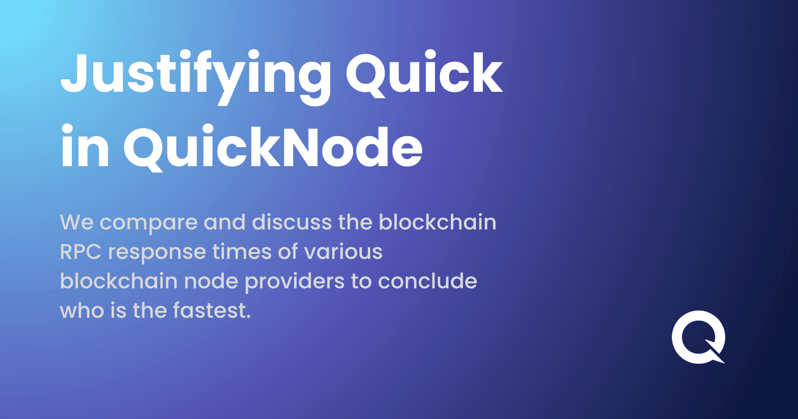 Justifying Quick in QuickNode: A Response Time Comparison of Blockchain Node Providers